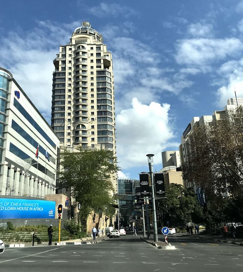 Tall Sandton office building: SA Bank Fees