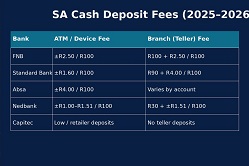 South African cash deposit fee structures: SA Bank Fees