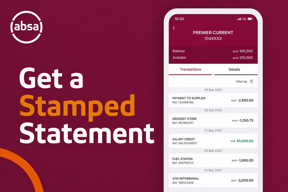 Image; How to Get a Stamped Bank Statement From Absa: Online and Banking App Guide - SA Bank Fees
